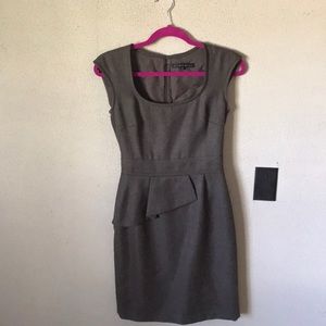 Women’s work dress with half peplum